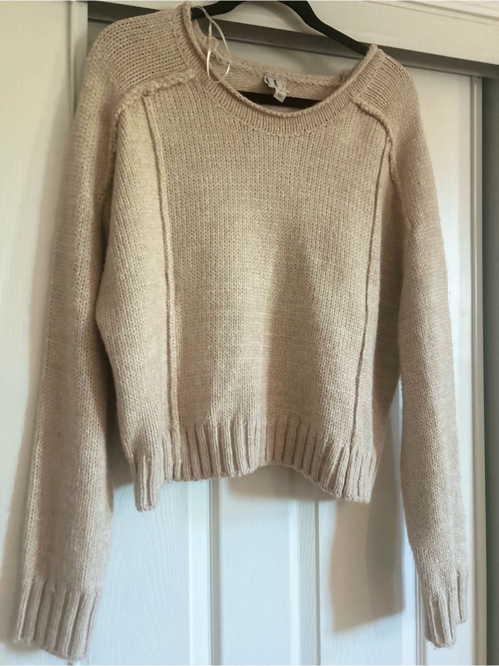 Worthington Cream Crewneck Knit Sweater